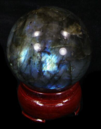 Flashy Labradorite Sphere - Great Color Play #32057